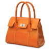 Women’s Orange Structured Leather Handbag