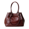 Women’s Classic Brown Leather Shoulder Handbag