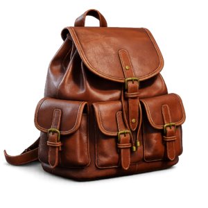 Vintage Brown Leather Backpack