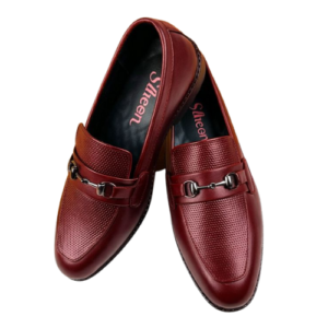 Premium Maroon Leather Loafers