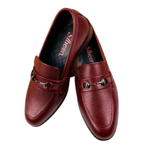Premium Maroon Leather Loafers
