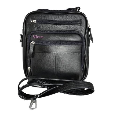 Premium Black Crossbody Messenger Bag