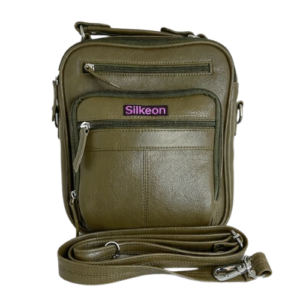 Premium Olive Green Crossbody Messenger Bag