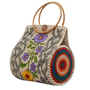 Premium Floral Handmade Jute Handbag