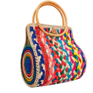 Premium Multicolor Handmade Jute Handbag