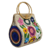 Premium Floral Embroidered Handmade Jute Handbag