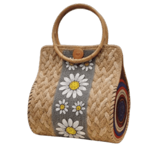 Premium Daisy Handmade Jute Handbag
