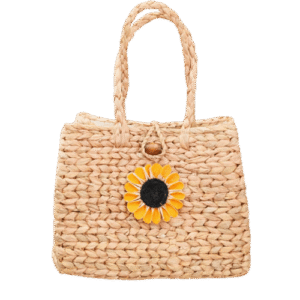 Sunflower Handmade Straw Tote Bag