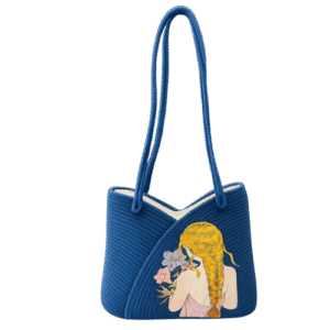 Cute Girl Print Mini Shoulder Tote Bag