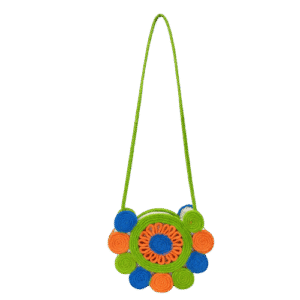 Handmade Multicolor Round Crossbody Bag