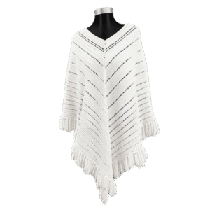 Handmade Crochet Classic White Shawl