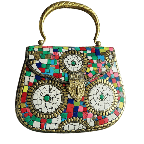 Handmade Multicolor Mosaic Clutch Bag
