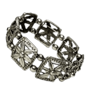 Vintage Oxidized Silver Statement Bangles (Pair)