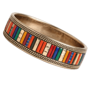 Multicolor Inlay Vintage Bangle