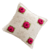 Handmade Crochet Rose Cushion Cover
