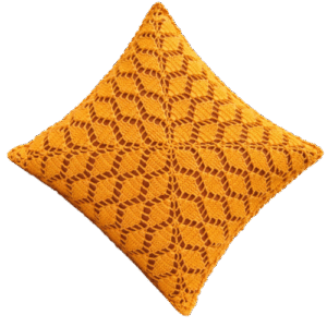 Handmade Crochet Mustard Cushion Cover