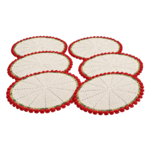 Handmade Crochet Round Table Mat Set