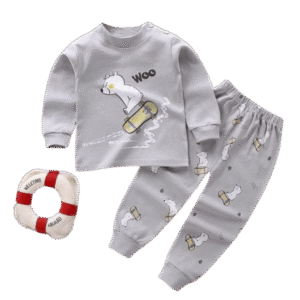 Alternative view of Baby Boys Bear Print Sweatshirt & Pant Set – Grey