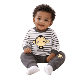 Cartoon Monkey Cotton Set (Top & Bottom)