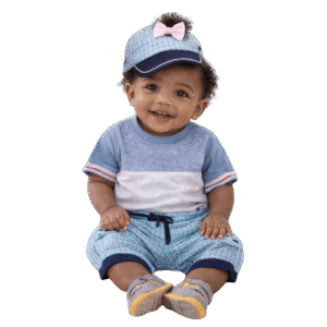 Cute Baby Casual Outfit Set (Top + Shorts + Cap)