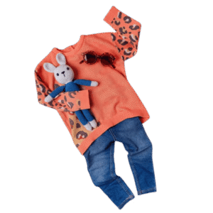 Alternative view of Trendy Baby Outfit Set (Printed Sweatshirt + Denim Pants)