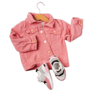 Alternative view of Stylish Baby Denim Jacket Set (Pink)