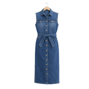 Alternative view of Women’s Sleeveless Denim Button-Down Midi Dress