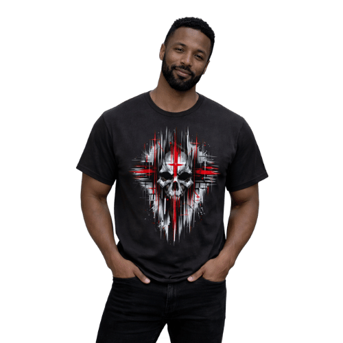 Skull Cross Graphic T-Shirt for Men