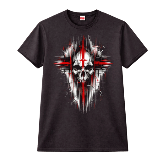 Skull Cross Graphic T-Shirt for Men - Image 2