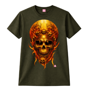 Alternative view of Fiery Skull Graphic T-Shirt for Men