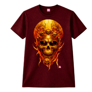 Alternative view of Fiery Skull Graphic T-Shirt for Men