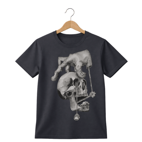 Skull Puppet Graphic T-Shirt - Image 2