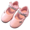 Baby Girls' Pink Patent Leather Bow and Rhinestone Strap Shoes