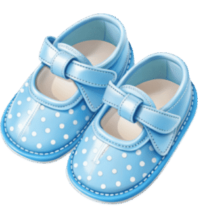 Baby Girls' Polka Dot Blue Mary Jane Shoes