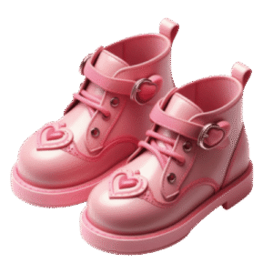 Baby Girls' Pink Heart-Detail Lace-Up Boots