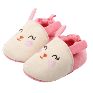 Baby Girls' Cute Bunny Face Soft-Soled Shoes