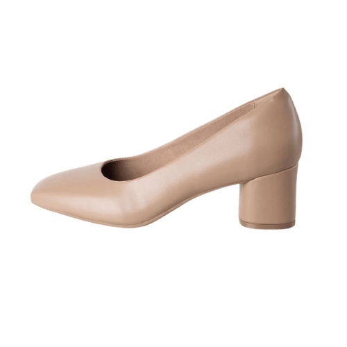 Women’s Beige Block Heel Pumps