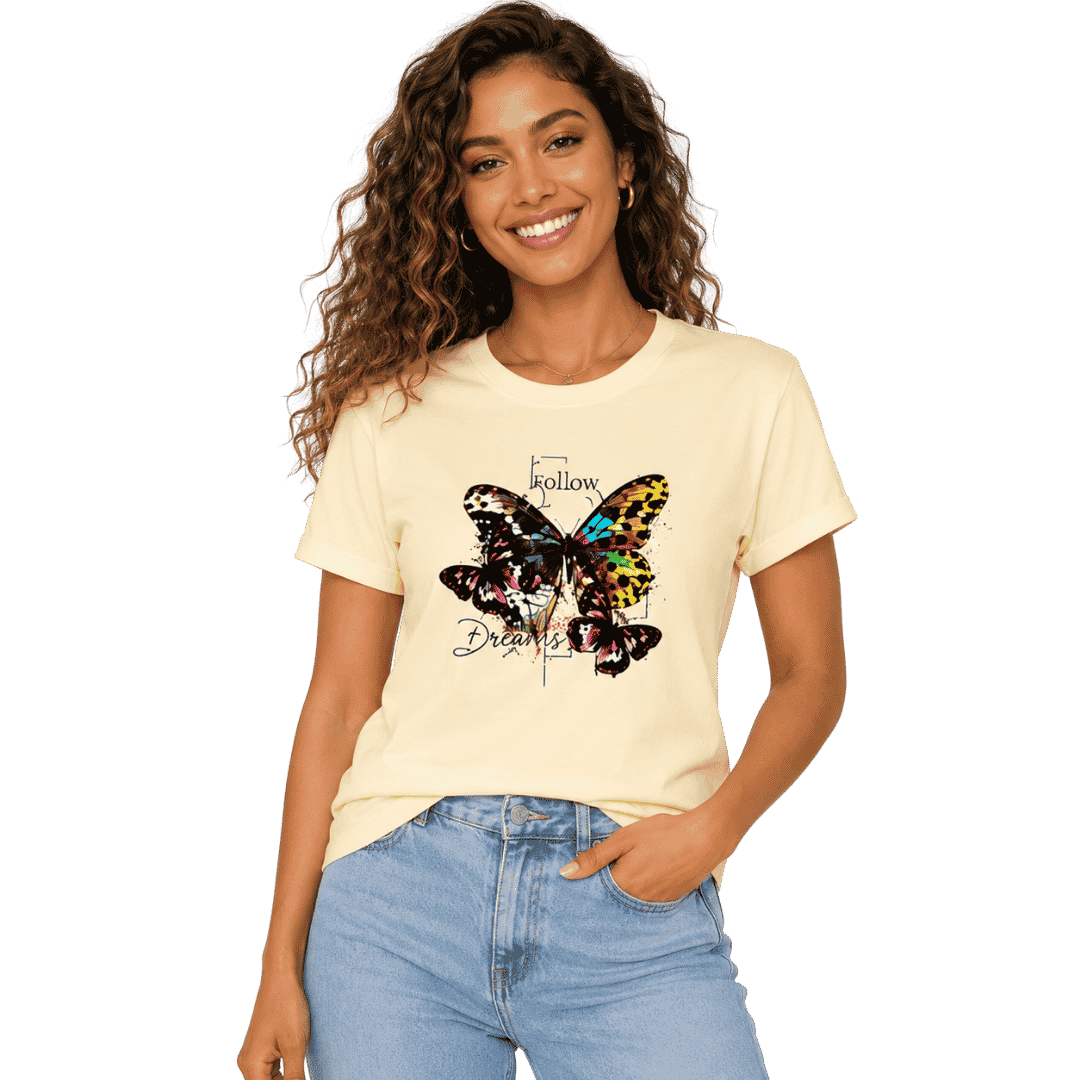 Butterfly Dreams Graphic T-Shirt for Women
