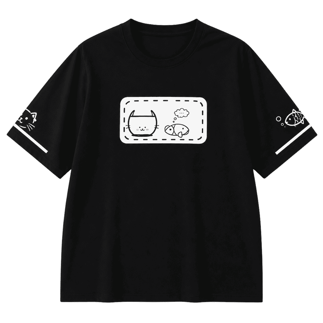 Cute Cat Graphic Oversized T-Shirt for Women Cute Cat Graphic Oversized T-Shirt for Women
