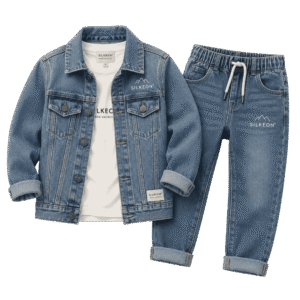 Denim Jacket, T-Shirt & Jeans Set
