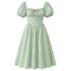 Puff Sleeve Midi Dress