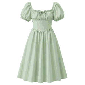 Puff Sleeve Midi Dress