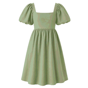 Puff Sleeve A-Line Dress