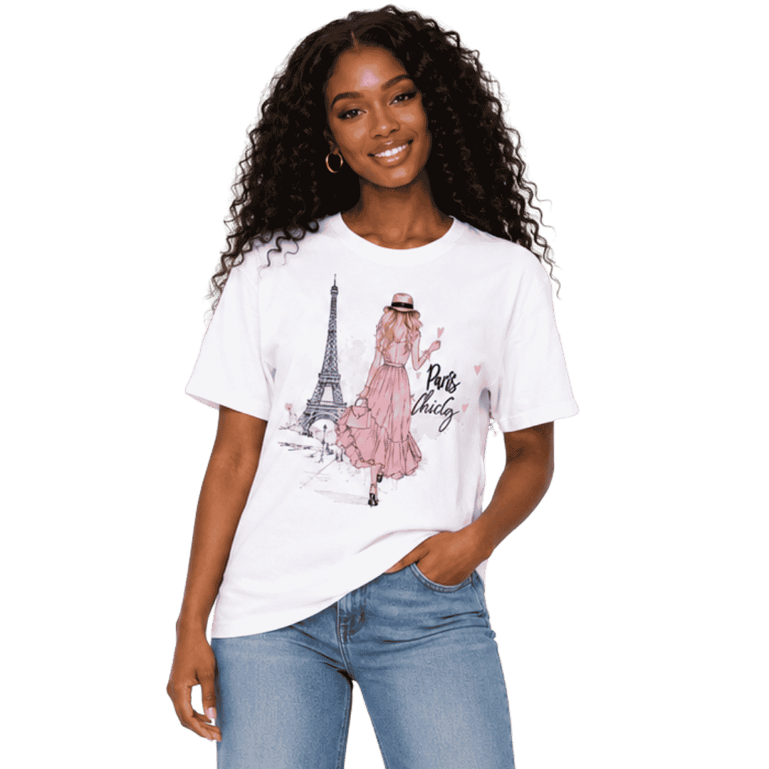 Paris Chic Graphic T-Shirt for Women