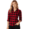 Premium Red & Black Checkered Shirt for Women