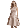 Luxury Satin Floral Embroidered Cocktail Dress