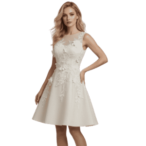 Floral Appliqué A-Line Party Dress for Women