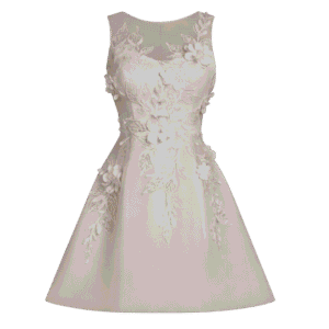 Floral Appliqué A-Line Party Dress for Women