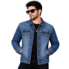 Premium Medium Blue Denim Jacket
