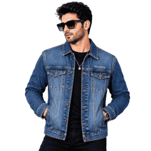Premium Medium Blue Denim Jacket